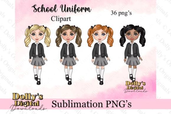 Cute School Girl in Grey Uniform PNG: A Versatile Asset for Modern Creators