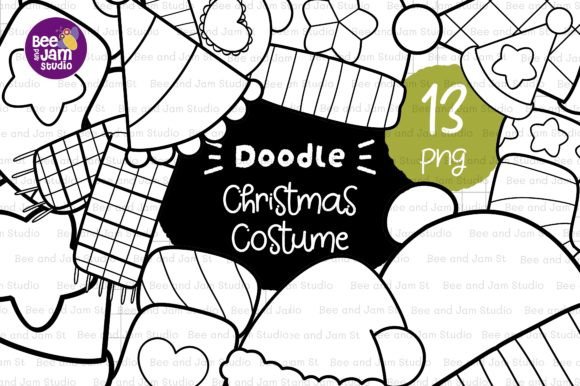 KDP Coloring Christmas Costumes Line Art