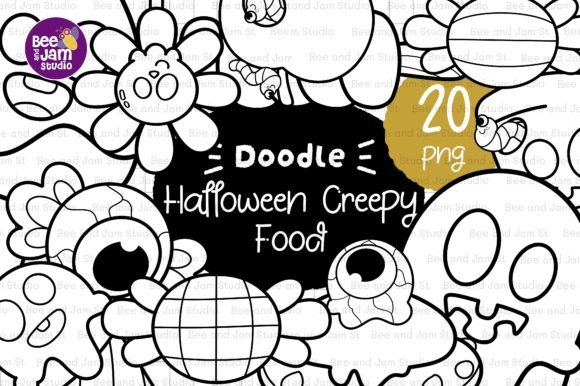 KDP Coloring Halloween Creepy Food PNG: A Unique Resource for Creative Projects