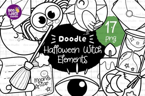 KDP Coloring Halloween Witch Elements: A Versatile Resource for Creative Projects