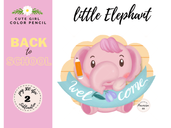 Little Elephant Girl Sublimation: A Creative and Versatile Design Option