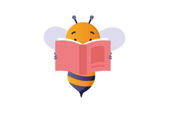 Little Smart Bee Reads a Book. Back to S
