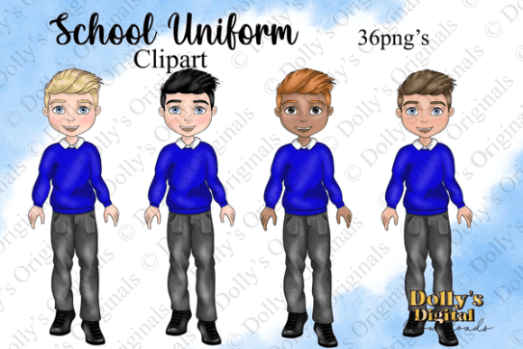School Boy Royal Blue Uniform: A Versatile Digital Asset for Creators and Businesses