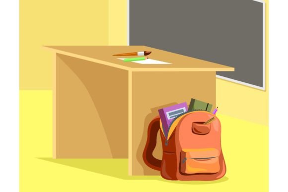 Schoolbag at Teacher Desk in Classroom C: A Practical Tool for Educational Workflow