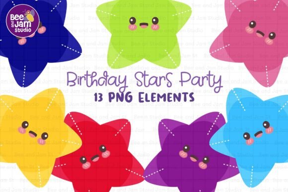 Stars for Birthday Card: Creative Clipart for Kids and More